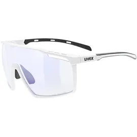 Uvex Mtn Perform Variomatic Photochrome Sonnenbrille - White Matt - Variomatic Litemirror Blue/CAT1-3