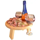 Wein Tisch Party Tragbar Snackteller klappbarer Wein Glas Halter Strand Picknick