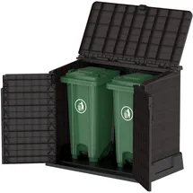 VCM Mülltonnenbox 850 L  braun