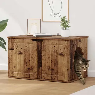 vidaXL Katzenhaus Altholz 85 x 55 x 50,5 cm Holzwerkstoff