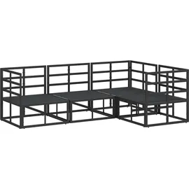 vidaXL Garten-Sofa-Set 4-tlg. schwarz Aluminium
