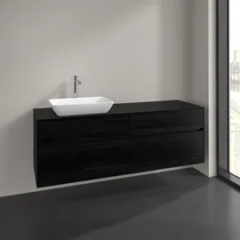 Villeroy & Boch Waschtischunterschrank 4 Auszüge 160 x 54,8 x 50 cm Schwarz