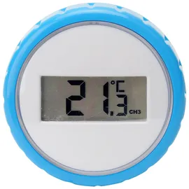 casativo-outdoor Digitales Funk-Poolthermometer Blau/Weiß 2er-Set