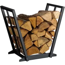 Relaxdays Kaminholzregal Metall 62 x 35 x 55,5 cm Schwarz