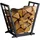 Relaxdays Kaminholzregal Metall 62 x 35 x 55,5 cm Schwarz