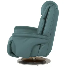 HIMOLLA Fernsehsessel 7418 Leder 81 x 111 x 95 cm Türkis/Petrol elektrisch mit Massagefunktion
