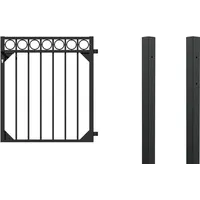 GAH Alberts Zauneinzeltür Circle 96,5 x 100 cm schwarz