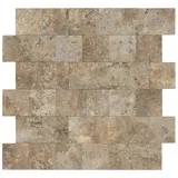 Dalsys Selbstklebende Fliesen 1m2 11 Stück PVC Steinoptik Beige