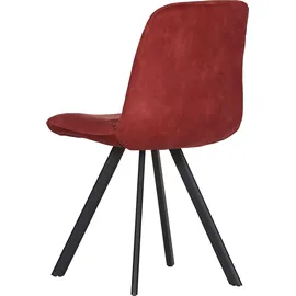 GUTMANN FACTORY Stuhl GUTMANN FACTORY, rot (rostrot, schwarz), 2 Stk., Veloursstoff uni, Polyester, Stühle, Stuhl