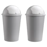 Home4You Mülleimer 50 l Grau