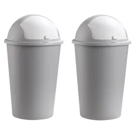 Home4You Mülleimer 50 l Grau