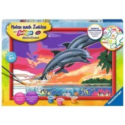 RAVENSBURGER 28907 Malen nach Zahlen Welt der Delfine