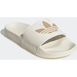 Badesandale ADIDAS ORIGINALS "LITE ADILETTE", Gr. 44,5, weiß (sanftes weiß, warm sandstone, warm sandstone), Synthetik, sportlich, Schuhe