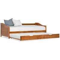 vidaXL Ausziehsofa Bettgestell 90 x 200 cm Kiefer massiv honigbraun