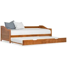 vidaXL Ausziehsofa Bettgestell 90 x 200 cm Kiefer massiv honigbraun