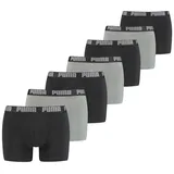 Puma Herren Boxershorts 7er Pack grey melange / Black L