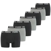 Puma Herren Boxershorts 7er Pack grey melange / Black - L