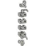 Hekna Drehstangenschloss Zubehör-Set zum Aufschrauben ø 6 mm, vernickelt