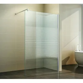 FA-Bausysteme Walk-In Glas Dusche Gestreift 90 cm