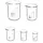 luxuskollektion Abgestufte Messbecher Glas Set 5ml 10ml 25ml 50ml 100ml Labor Küche