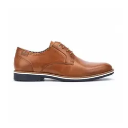 Pikolinos für Herren. M4V-4130 Leon braune Leder-Slipper (44), Wohnung, Schnürsenkel, Lässig
