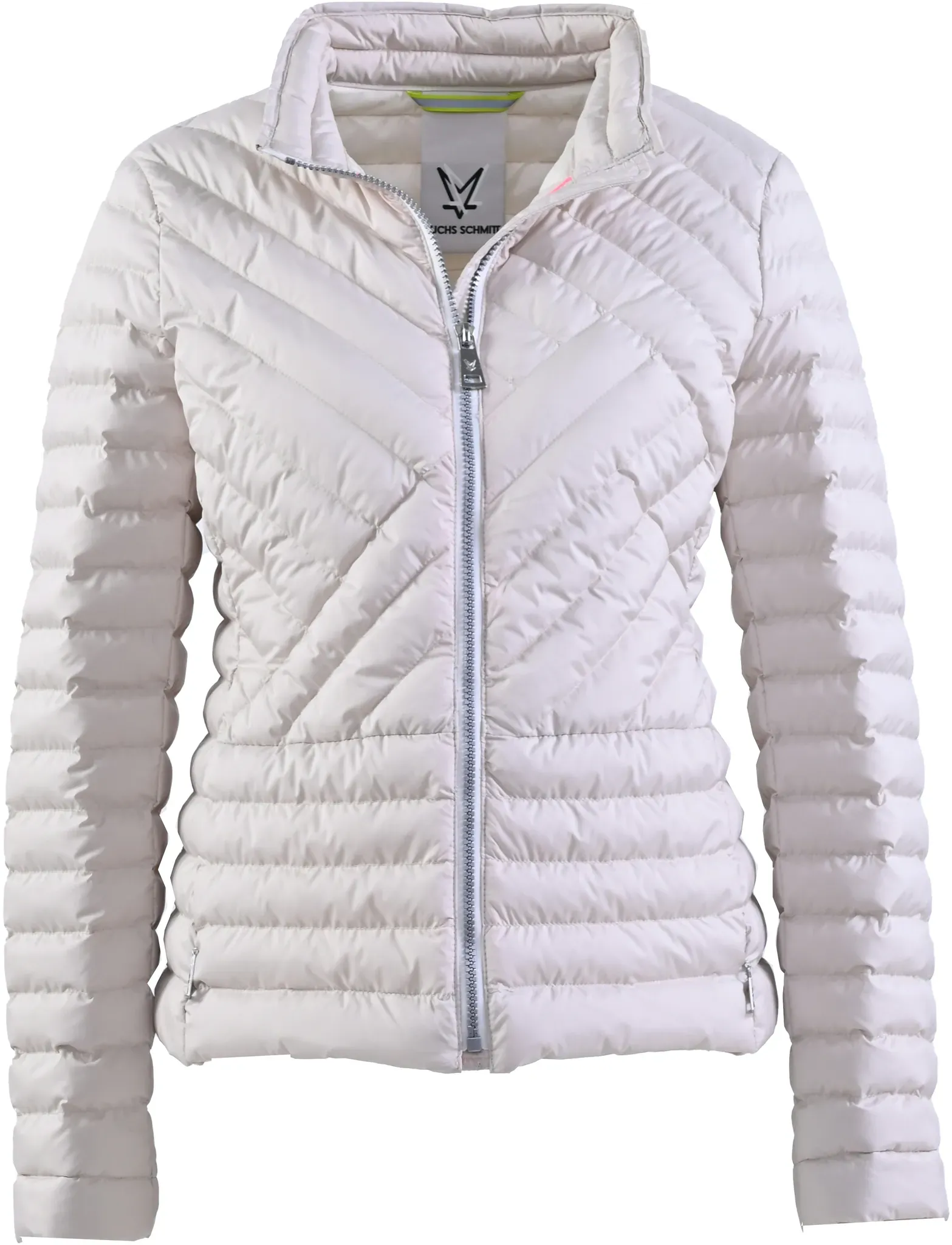 Steppjacke FUCHS SCHMITT, Damen, Gr. 40, grau (kitt), Web, Obermaterial: 100% Polyester. Futter: 100% Polyester. Wattierung: 100% Polyester, clean, unifarben, Jacken Steppjacke, mit Stehkragen