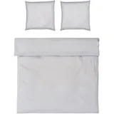 Möve Luxury Bettwäsche-Set Moonlight Grau 200 x 200 cm + 2 x 80 x 80 cm