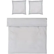 Möve Luxury Bettwäsche-Set Moonlight Grau 200 x 200 cm + 2 x 80 x 80 cm