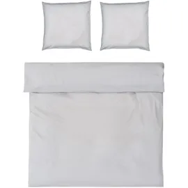 Möve Luxury Bettwäsche-Set Moonlight Grau 200 x 200 cm + 2 x 80 x 80 cm