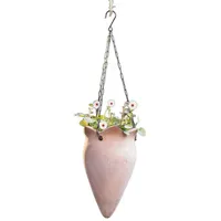 Dekoleidenschaft Blumenampel Pflanzampel Hängeampel aus Terracotta, 70 cm, hoch,