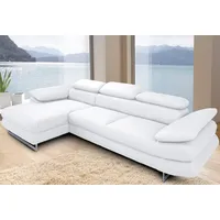 INOSIGN Ecksofa Solution L-Form, wahlweise mit Bettfunktion weiß 286 cm x 90 cm x 167 cm