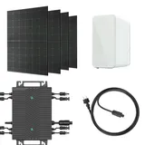 Paket.ag Balkon-Solar Komplettset mit Speicher, 1840 W, inkl. 2000W Wechselrichter & 2,24 kWh Marstek B2500-D Akku