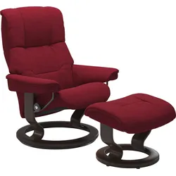 Relaxsessel STRESSLESS "Mayfair", rot (rot q2 faron), B:75cm H:99cm T:73cm, Leder BATICK: BATICK ist ein leicht korrigiertes, durchgefärbtes und genarbtes Möbelleder, bei dem die meisten Unebenheiten und Spuren in der Regel entfernt wurden., Leder PALOMA: PALOMA ist ein durchgefärbtes Semianilin-Möbelleder mit natürlicher Narbung., ROHLEDER Stoff Q2 FARON: Ein fester zuverlässiger Bouclu00e9 mit einem strukturierten Aussehen und einer komfortablen Oberfläche (100% Polyester im Flor, Grundgewebe: 50% Polyester, 50% Polyacryl), Microfaser DINAMICA (88% Polyester, 12% Polyurethan), Sessel, mit Classic Base, Größe S, M & L, Gestell Braun