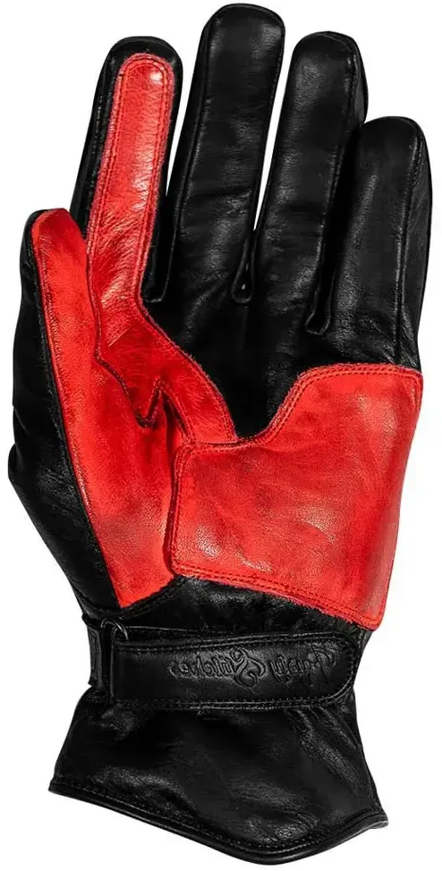 Rusty Stitches Johnny Handschuhe - Black / Red - 3XL
