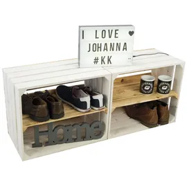 Kistenkolli Altes Land Allzweckkiste Johanna 2er Set braun