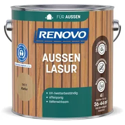 RENOVO Aussenlasur, wb 4,0L kiefer wasserbasiert - braun