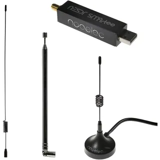 Nooelec NESDR SMArTee v2 Bundle - Premium RTL-SDR Mit Integriertem Bias T-Stück, Aluminiumgehäuse, 0,5PPM TCXO, SMA-Eingang und 3 Antennen. RTL2832U & R820T2-basierte Software Defined Radio (SDR)