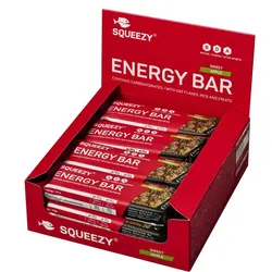 SQUEEZY Energieriegel Energy Bar Apfel 50g | 12 Riegel Box