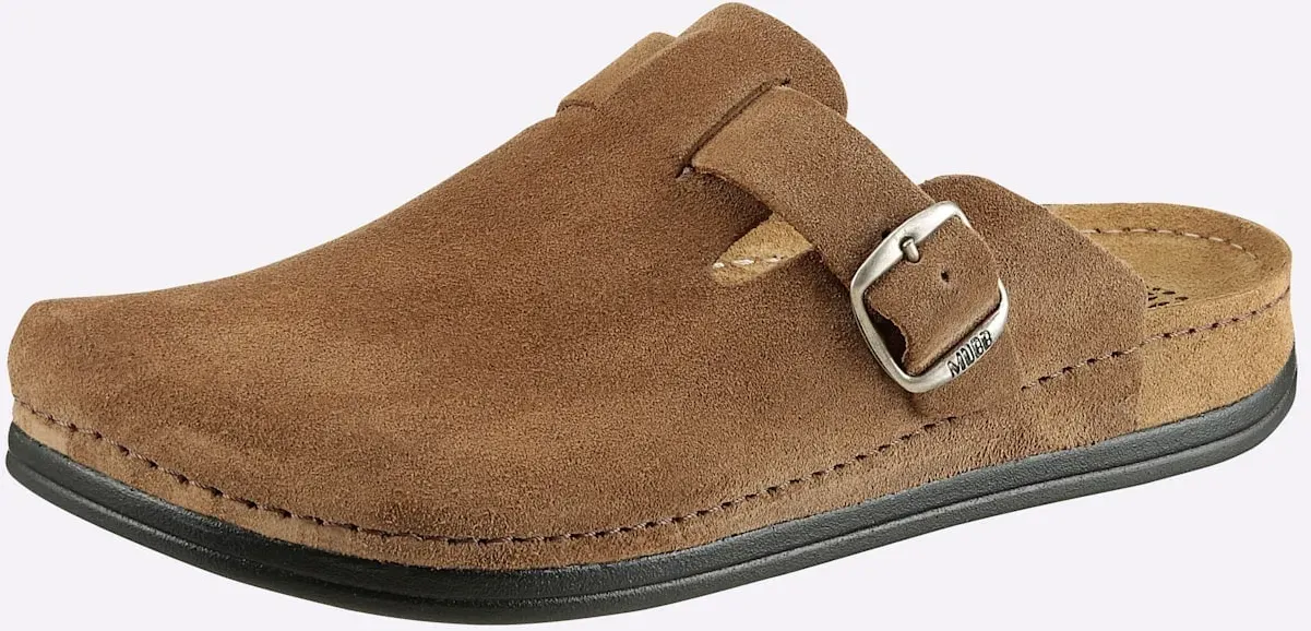 Clog MUBB, Herren, Gr. 40, cognac, Leder, Rindsleder, Veloursleder, Schuhe Clog
