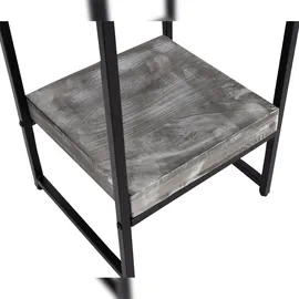 Mendler Blumentisch HWC-K71, Blumenregal Beistelltisch Pflanzregal, MVG-zertifiziert MDF Metall ~ dunkelgrau, 82cm