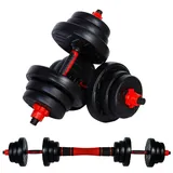 CCLIFE Hantelset 2er Kurzhanteln verstellbar 20 kg schwarz