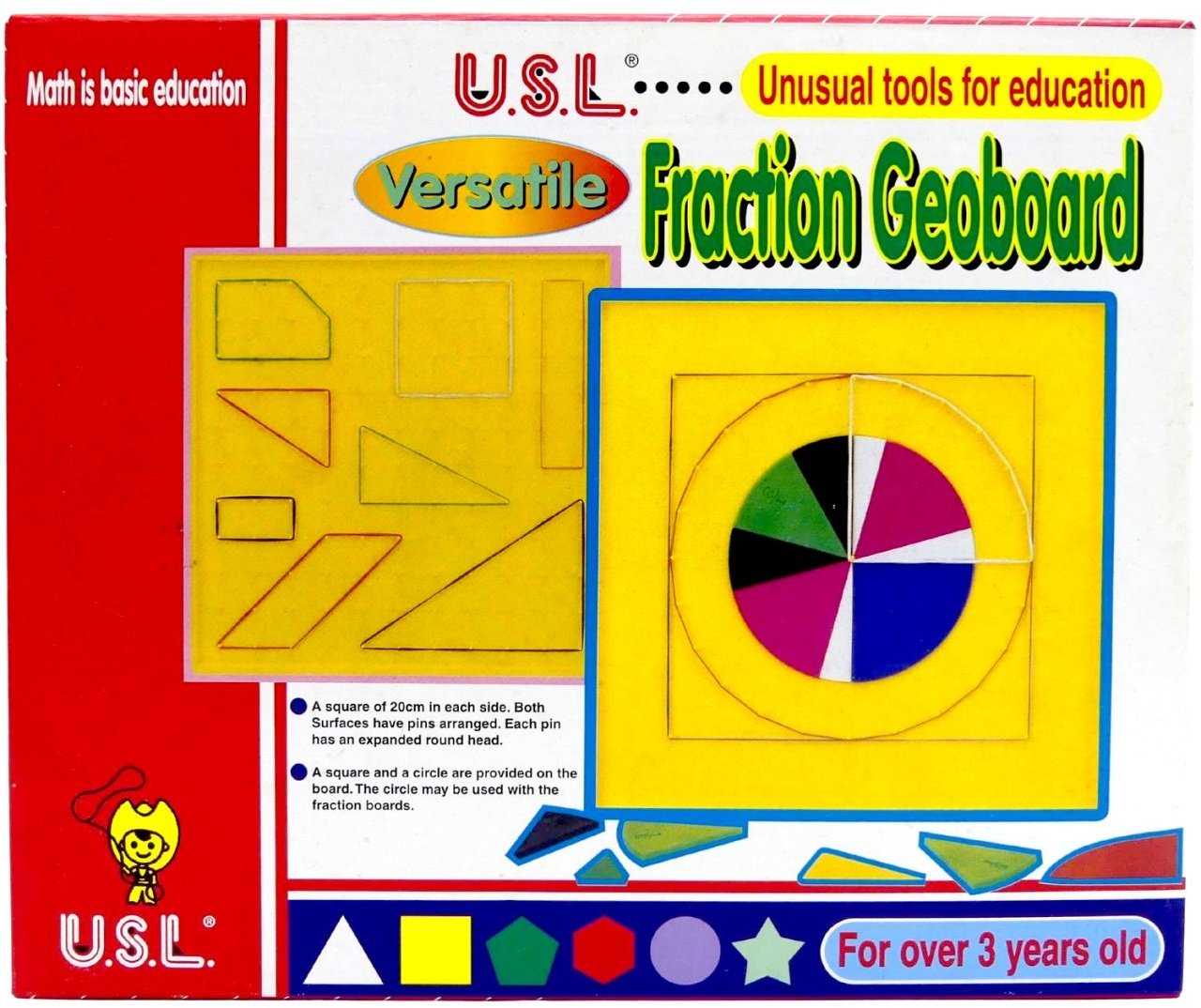 USL Fraction Geoboard Geometrie 3D Magnetspiel Konstruktion Motorik Mathemati...