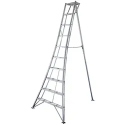 niwaki Gartenleiter, Aluminium, silberfarben, max. Belastung 150 kg