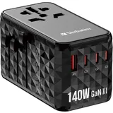 Verbatim GaN III Uni.Travel Adap 140W Welt-zu-Welt UTA-10 32125