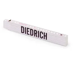Personalisierter Zollstock ,Metrie 2m Block 52 | mit männlichen Namen Name: Diedrich