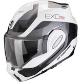 Scorpion Exo-Tech Evo Pro Commuta Klapphelm, weiss-silber, Größe M für Männer