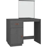 vidaXL Schminktisch, Grau 95x50x134 cm) Massivholz Kiefer vidaXL,