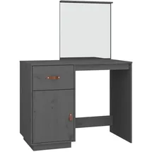 vidaXL Schminktisch, Grau 95x50x134 cm) Massivholz Kiefer vidaXL,