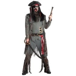 Maskworld Kostüm Zombie Pirat Kostüm, Der Fluch der sieben Meere: untoter Pirat von MASKWORLD grau XL
