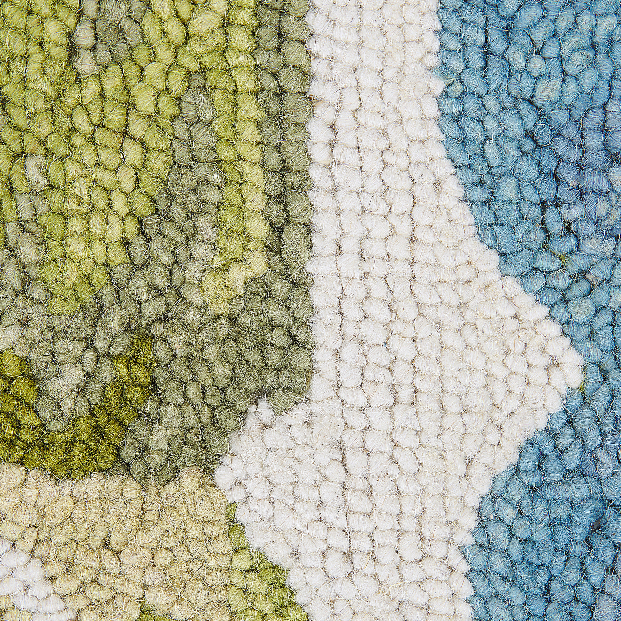 Teppich Wolle mehrfarbig 140 x 200 cm Blattmuster Kurzflor KINIK